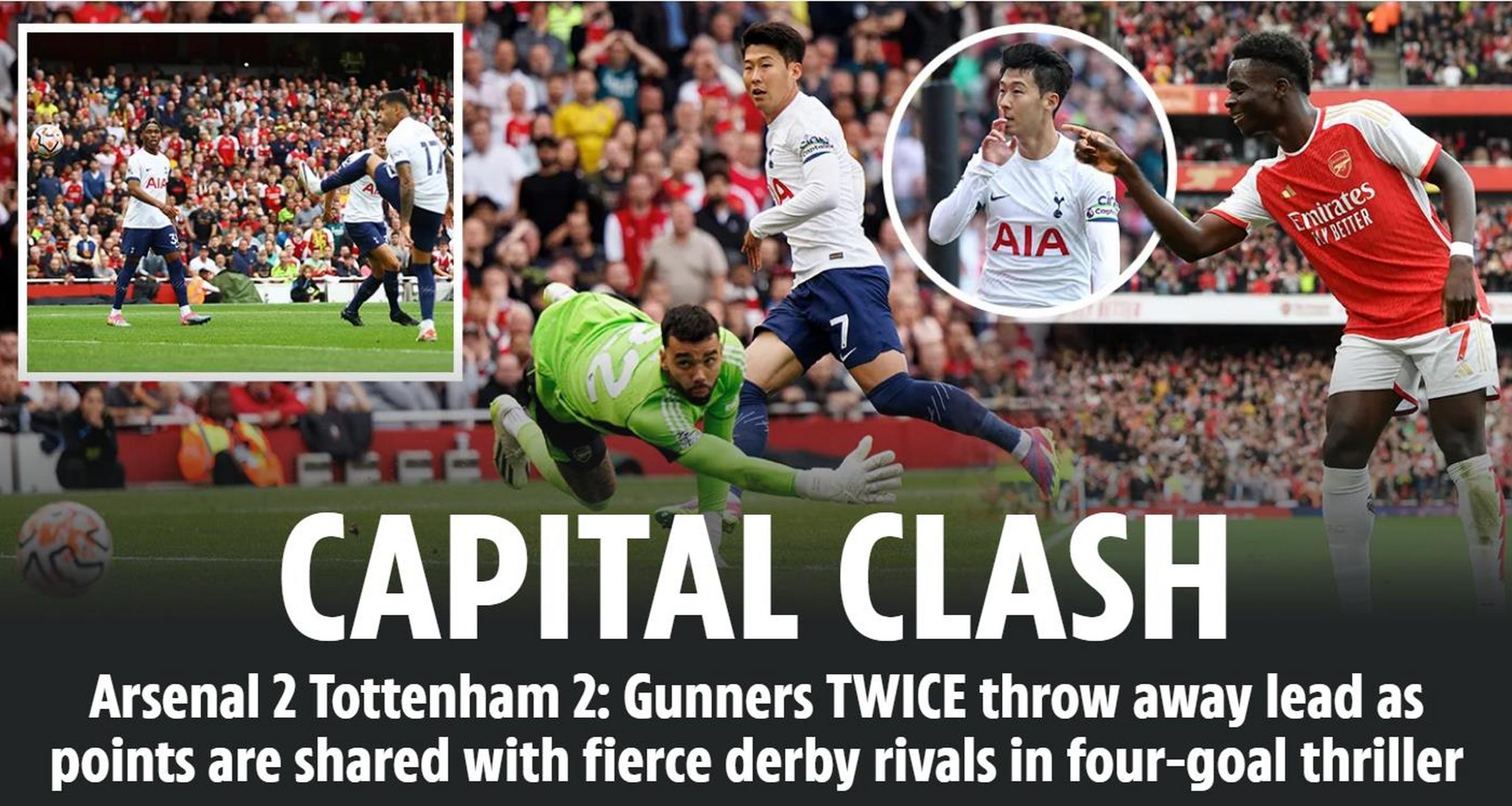 阿森纳客场战胜热刺，北伦敦德比取胜